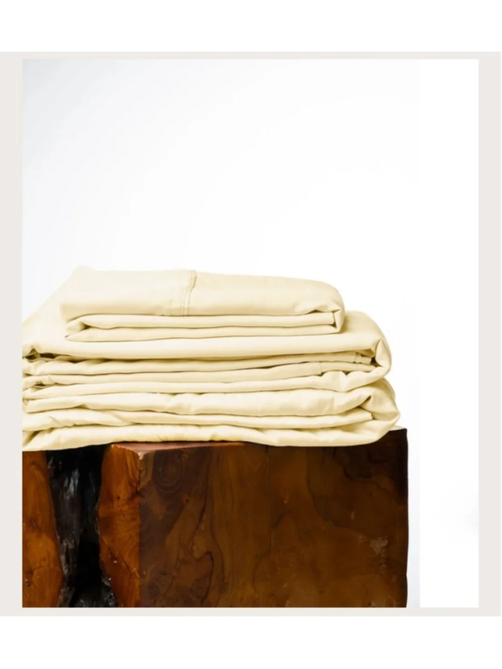 Olive Crate 100% Eucalyptus TENCEL Cooling - KING Sheet Set 4pc Buttercream